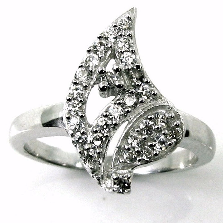 Real-Solid-.925-Sterling-Silver-Ring-CZ-Studded-Platinum-Finish