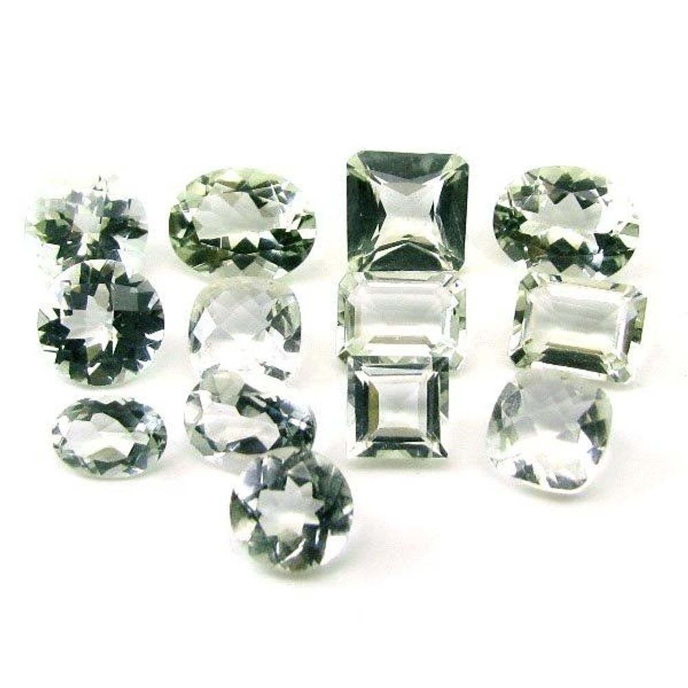 19.9Ct-13pc-Lot-Natural-Green-Amethyst-Mix-Cut-VVSI-Gemstones