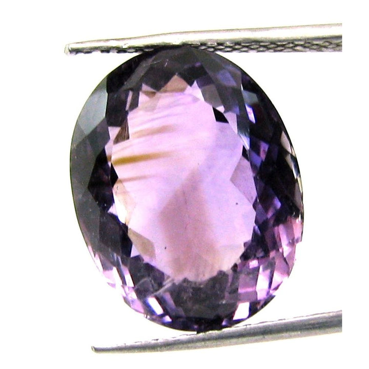 Certified 12.51Ct Natural Amethyst (Katella) Oval Faceted Gemstone