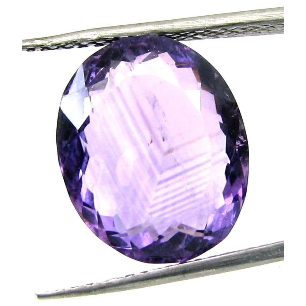 Certified 9.66Ct Natural Amethyst (Katella) Oval Faceted Gemstone