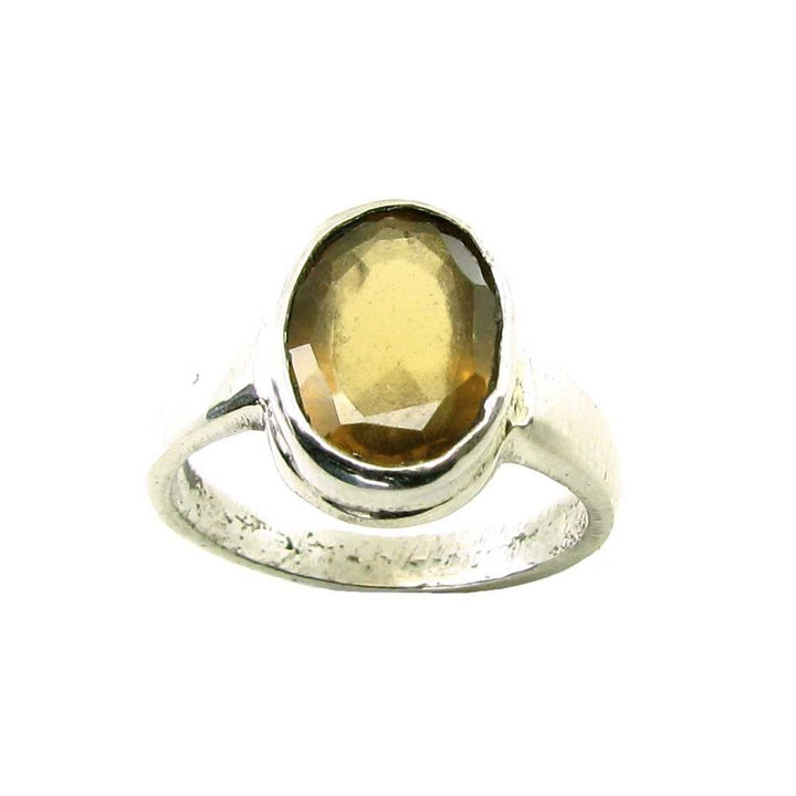 Rashi Ratna Silver Ring Garnet Gomedh Gemstone Birthstone Ratan