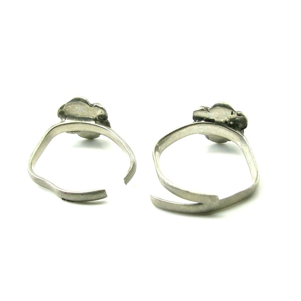Vintage Ethnic old Toe Rings Real Solid Silver - PAIR Pre-owned