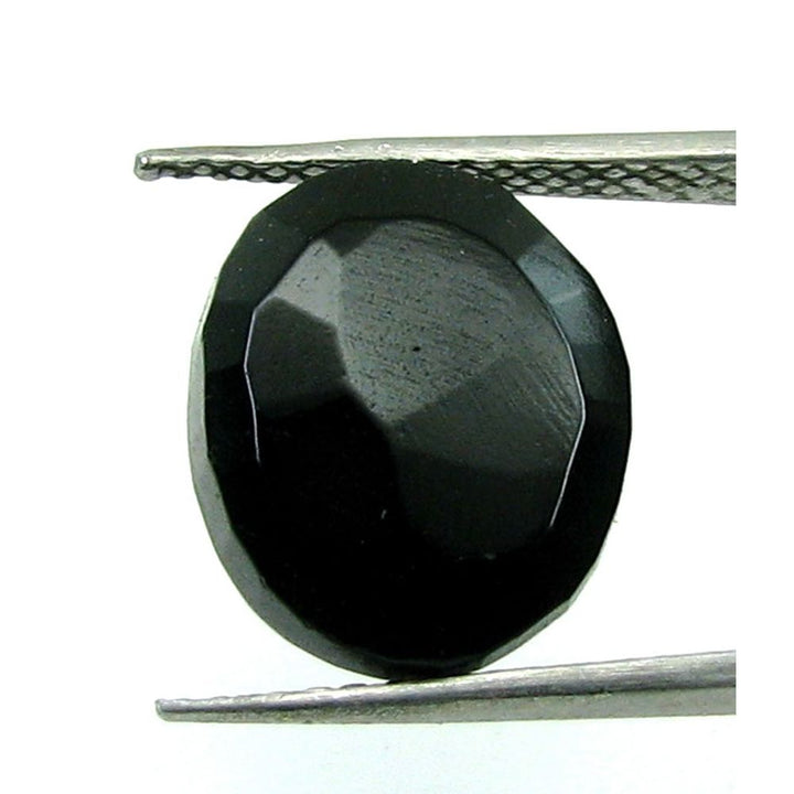 6.10Ct Natural Black Onyx Oval Cut Gemstone