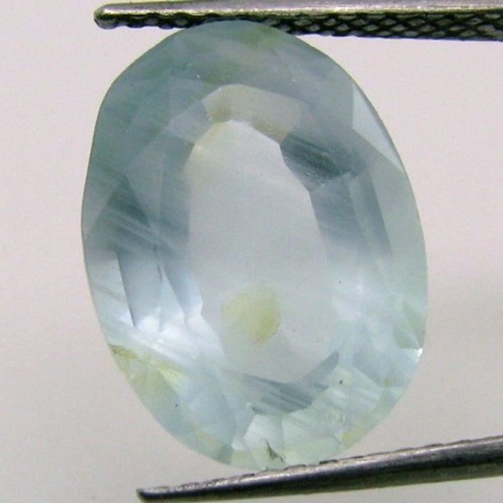 Certified 7.20Ct Natural Aquamarine (Barooz) Oval Faceted Gemstone