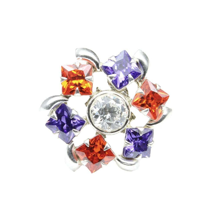 hexagon-indian-925-sterling-silver-multi-color-cz-studded-nose-ring-push-pin