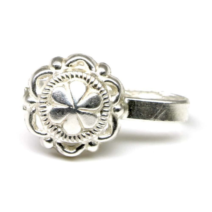Handmade Indian daisy clip on nose rings stud, Sterling Silver Mothers day