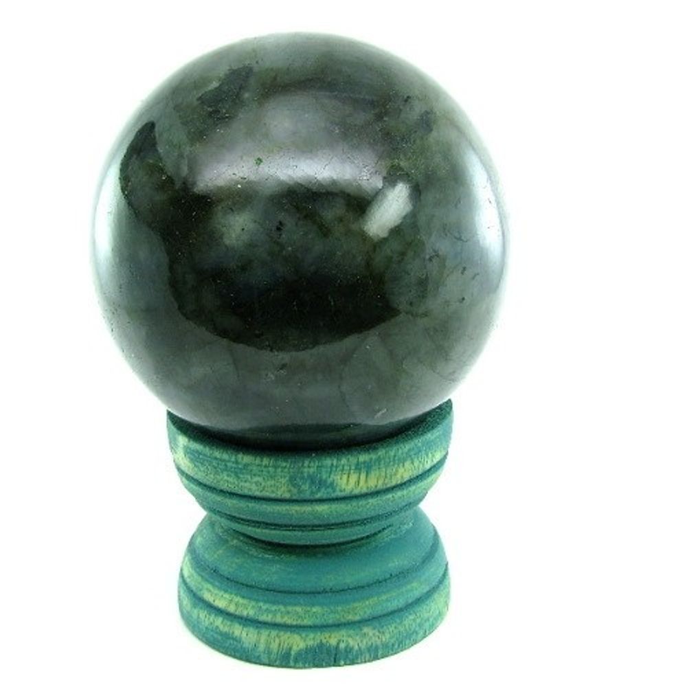 2550CT 70mm Natural Labradorite Gemstone Sphere Crystal Ball Healing