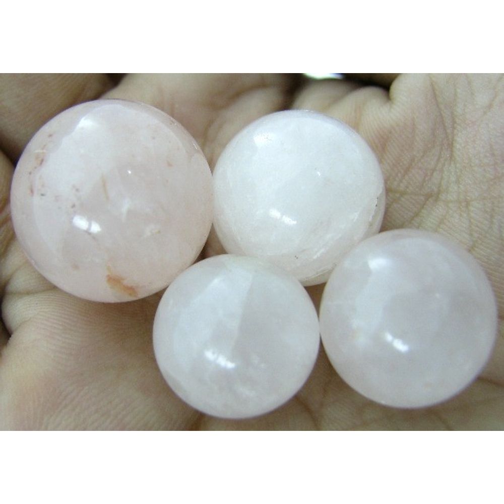 Natural-Rose-Quartz-4-Balls-Sphere-Crystal-Whoesale-lot-Healing-Reiki