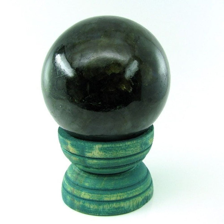 1995CT 63mm Natural Labradorite Gemstone Sphere Crystal Ball Healing