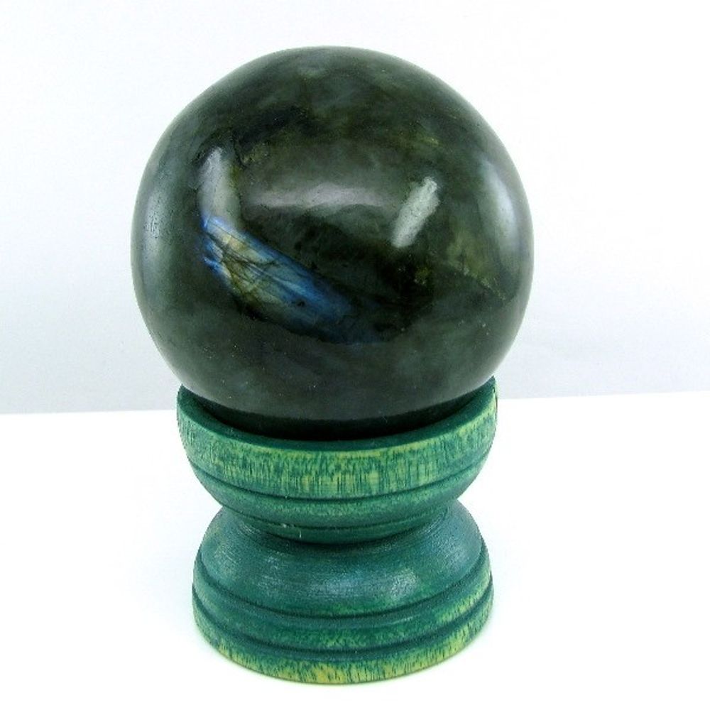 1635CT 60mm Natural Labradorite Gemstone Sphere Crystal Ball Healing