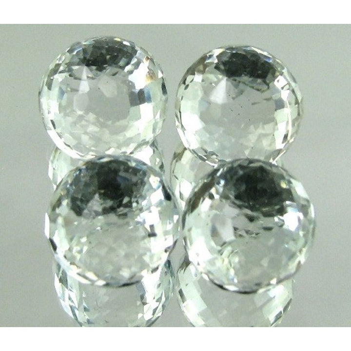 6.6Ct-5pc-6mm-Natural-Blue-Topaz-Setting-Cushion-Checker-Faceted-Gemstones