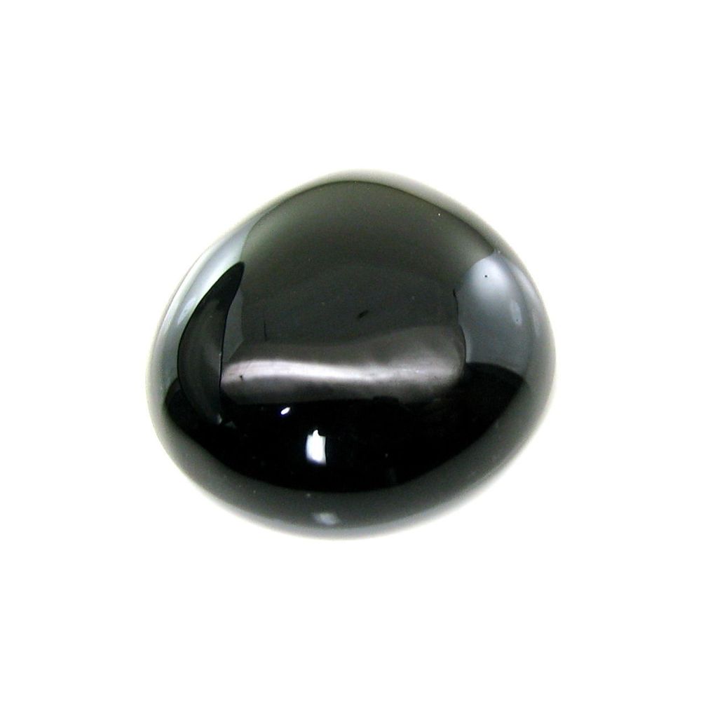 Top Quality Large 42.6Ct Black Onyx Pear Cabochon Gemstone