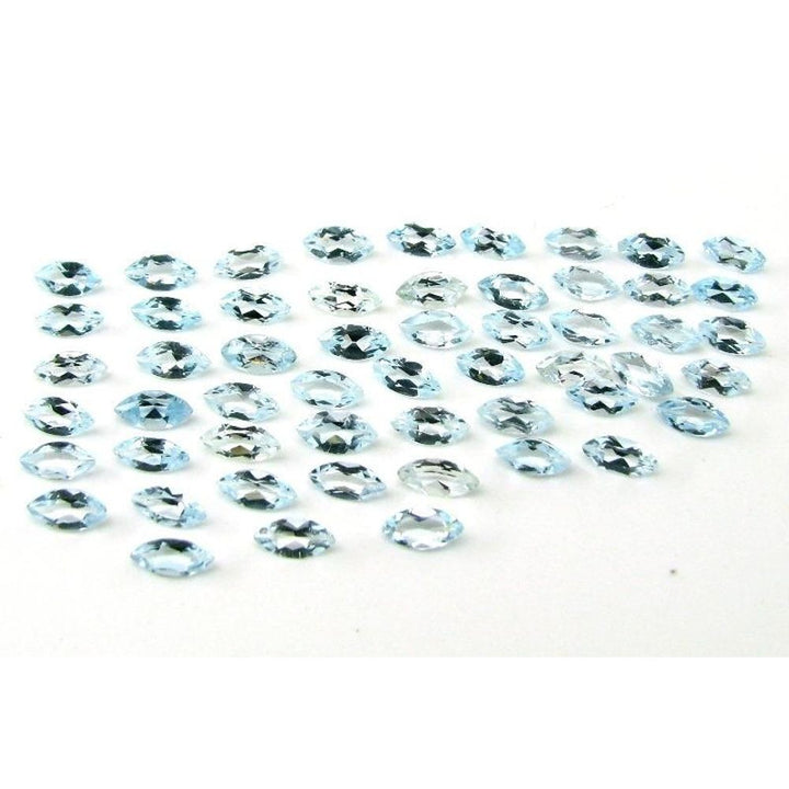 6.5Ct-15pc-6X4mm-Natural-Blue-Topaz-Setting-Oval-Faceted-Gemstones