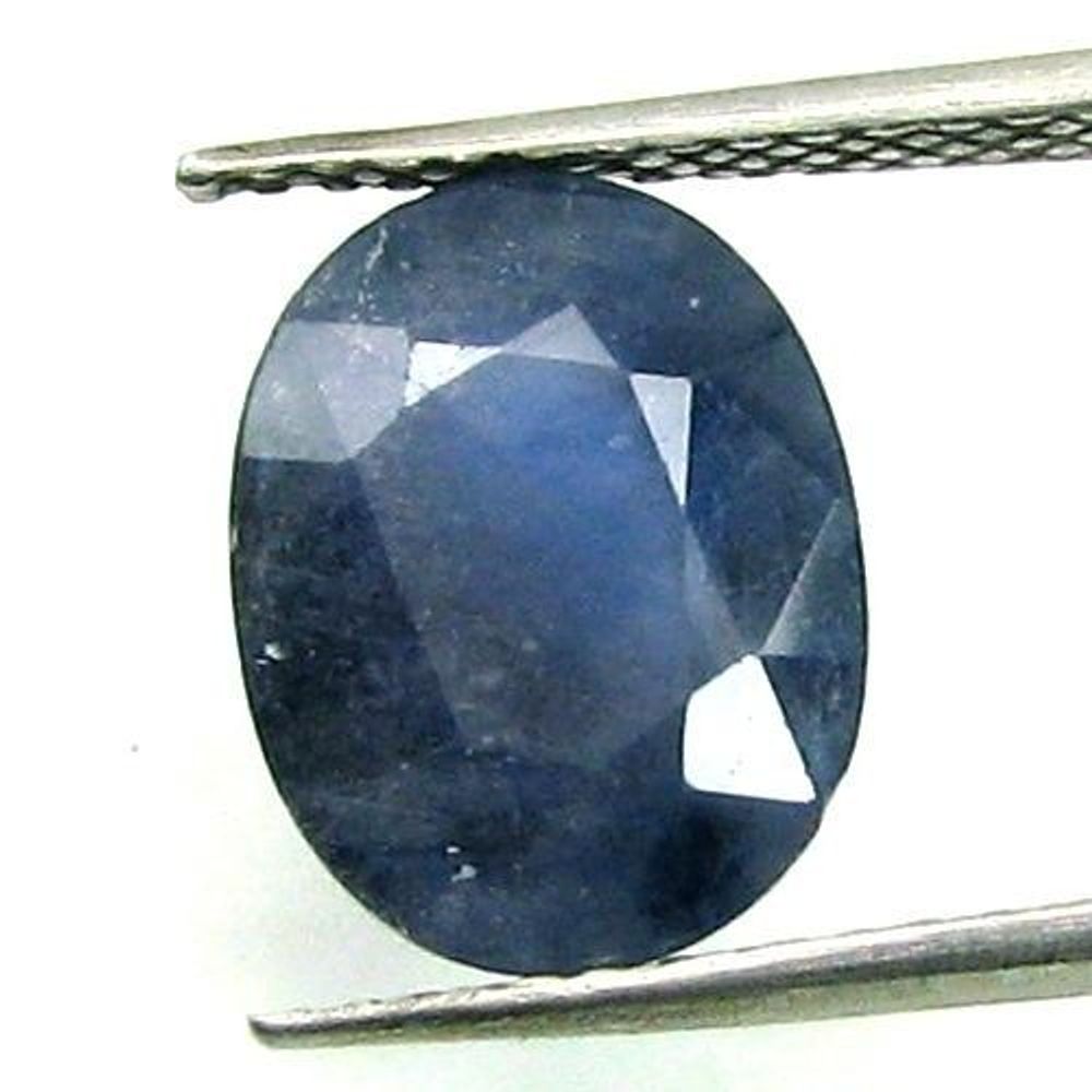 Certified 5.53Ct Natural Blue Sapphire (Neelam) Oval Cut Gemstone