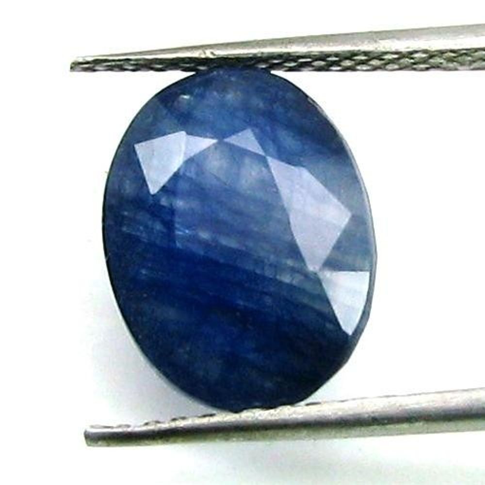 Certified-8.39Ct-Natural-Blue-Sapphire-(Neelam)-Oval-Cut-Gemstone