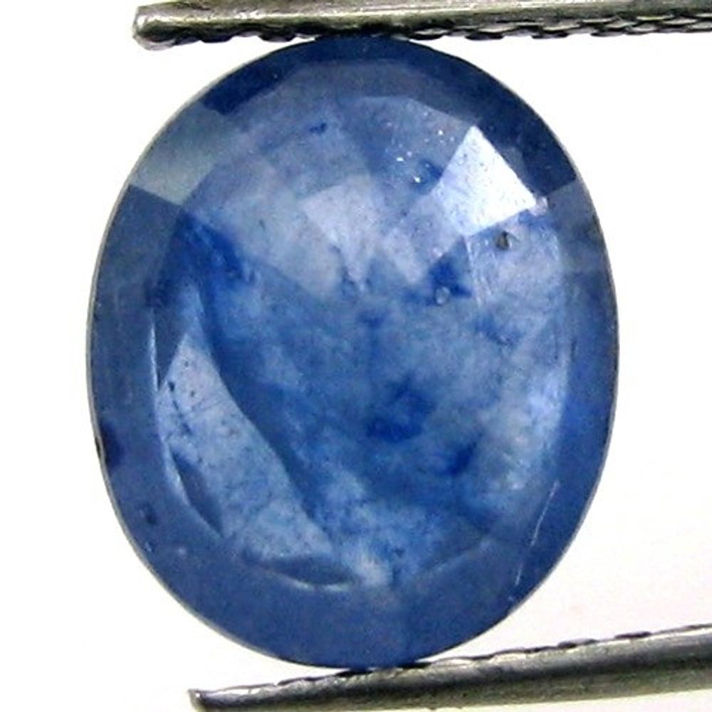 4Ct Natural Blue Sapphire (Neelam) Oval Cut Gemstone