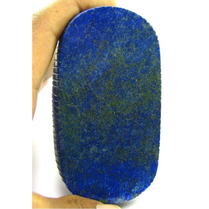 HUGE Collectible 1744Ct Natural Untreated Blue Lapis Lazuli Oval Hand Carved Gem