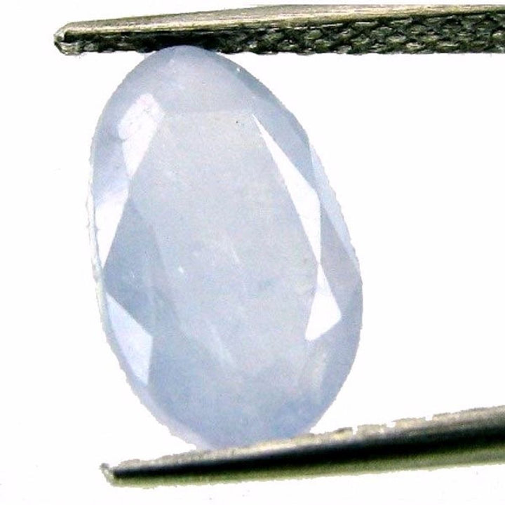 3Ct Natural Blue Sapphire (Neelam) Oval Faceted Gemstone