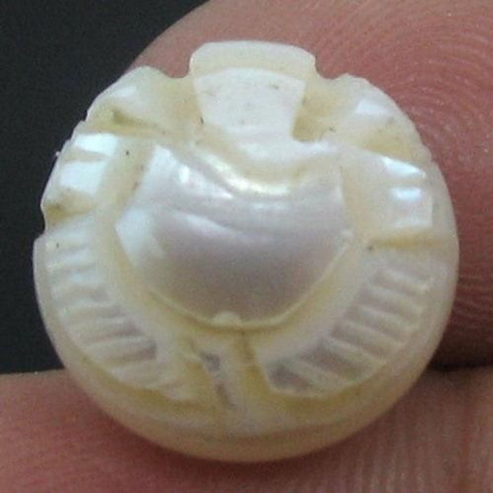 7.5Ct Real Natural Pearl Carved Lord Ganesha For Wealth & Prosperity
