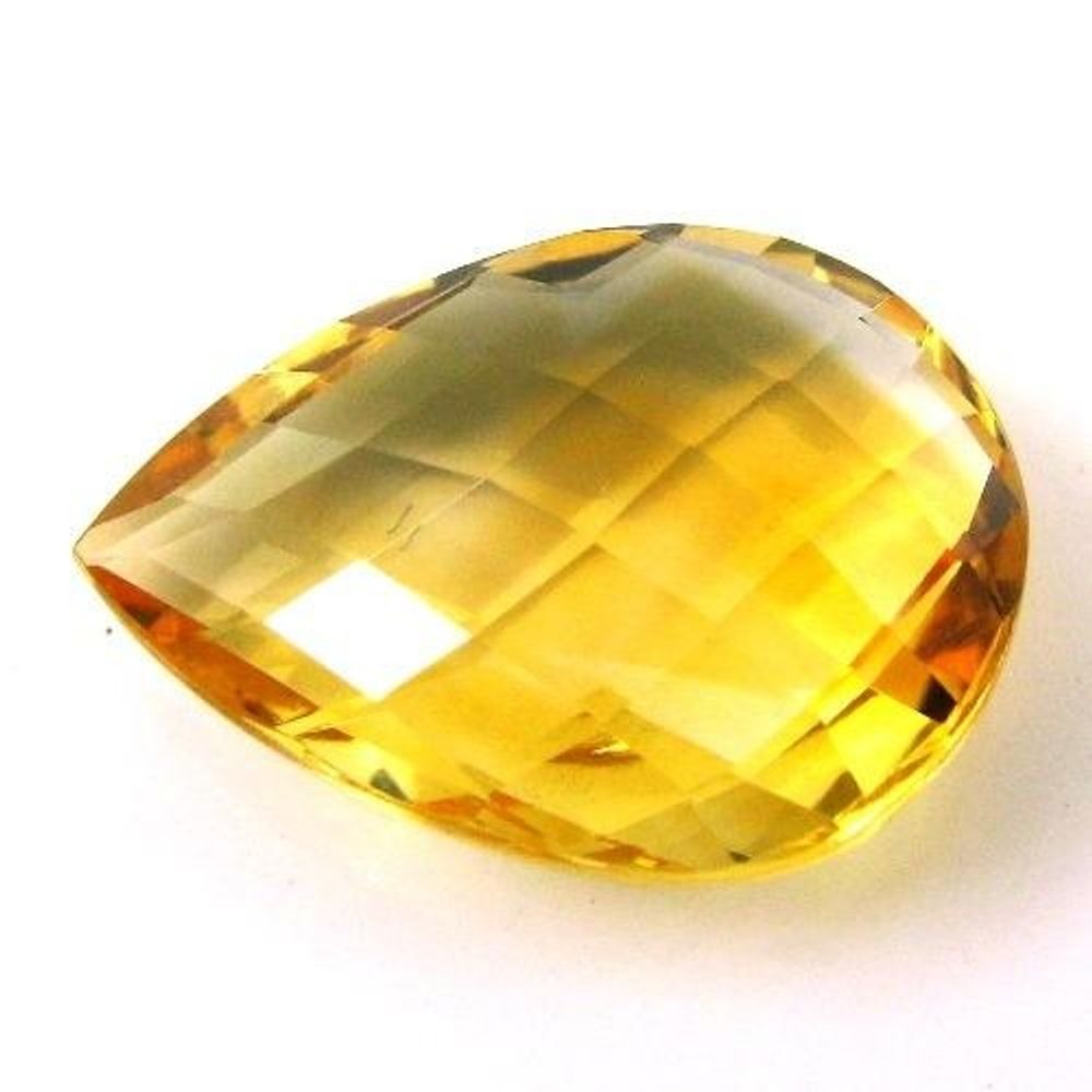 Fine-Quality-9.6Ct-Natural-Yellow-Citrine-(Sunella)-Cushion-Faceted-Gemstone