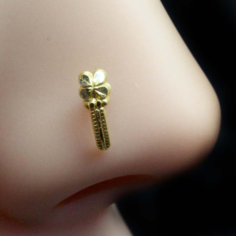  14K Gold Real Gold Nose pin for women 