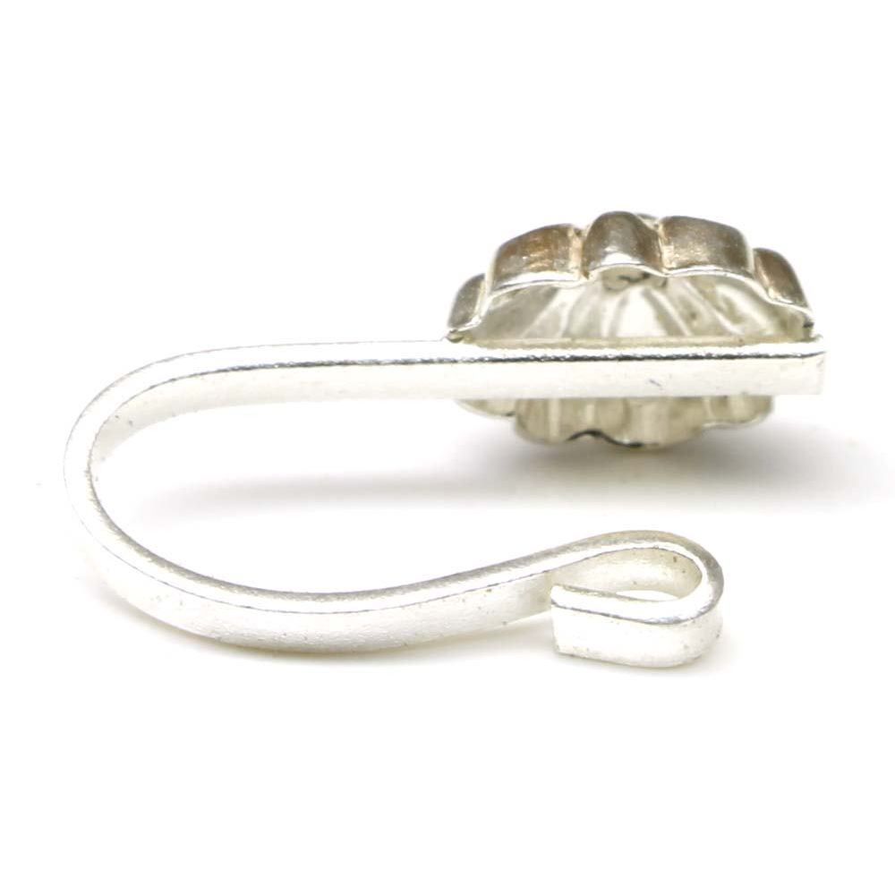 Press Clip on silver nose ring, Indian nose stud, sterling silver mother day