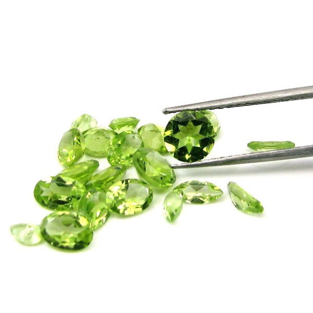 8.1Ct 20pc Wholesale Lot Natural Green Peridot Mix Cut Gemstones Parcel