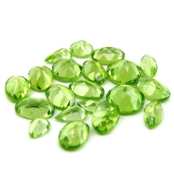 8.1Ct 20pc Wholesale Lot Natural Green Peridot Mix Cut Gemstones Parcel