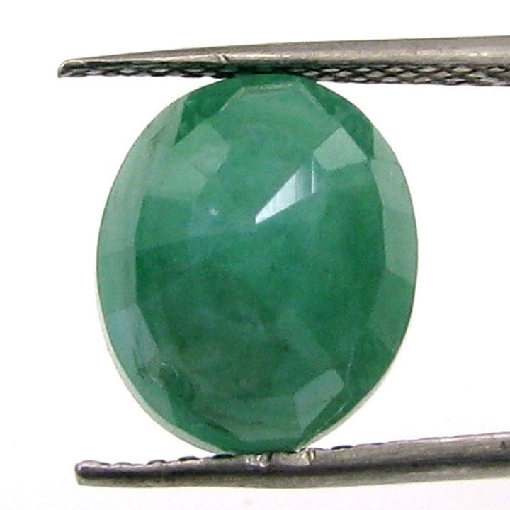 Certified 3.91Ct Natural Green Emerald (Panna) Oval Cut Gemstone