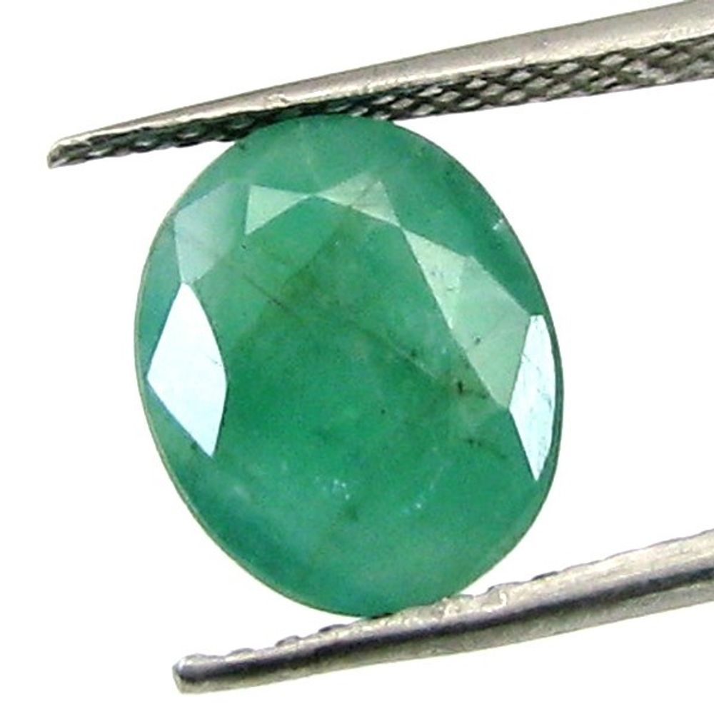 Certified 2.45Ct Natural Green Emerald Oval (Panna) Oval Cut Loose Gemstone