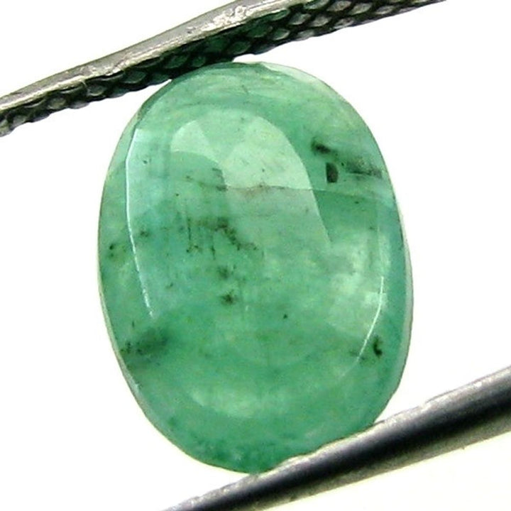 Certified 1.89Ct Natural Green Emerald (Panna) Oval Cut Gemstone