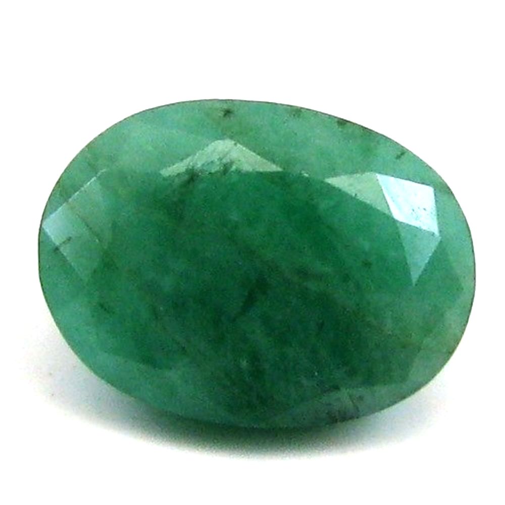 Certified 5.03Ct  Natural Green Emerald (Panna) Oval Cut  Gemstone