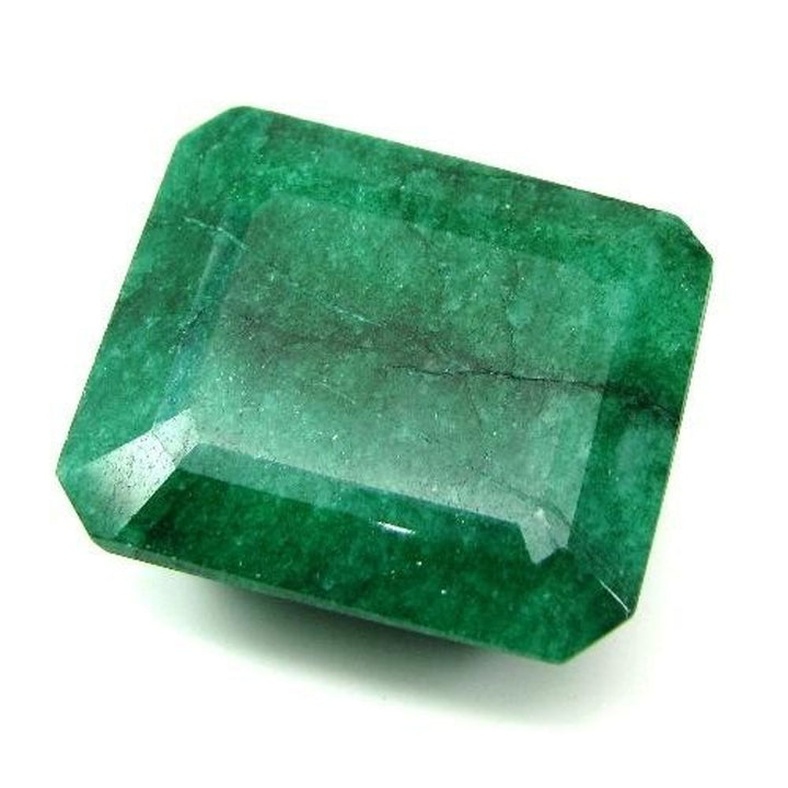 198.2Ct-Natural-Brazilian-Green-Emerald-Rectangle-Shape-Faceted-Gemstone