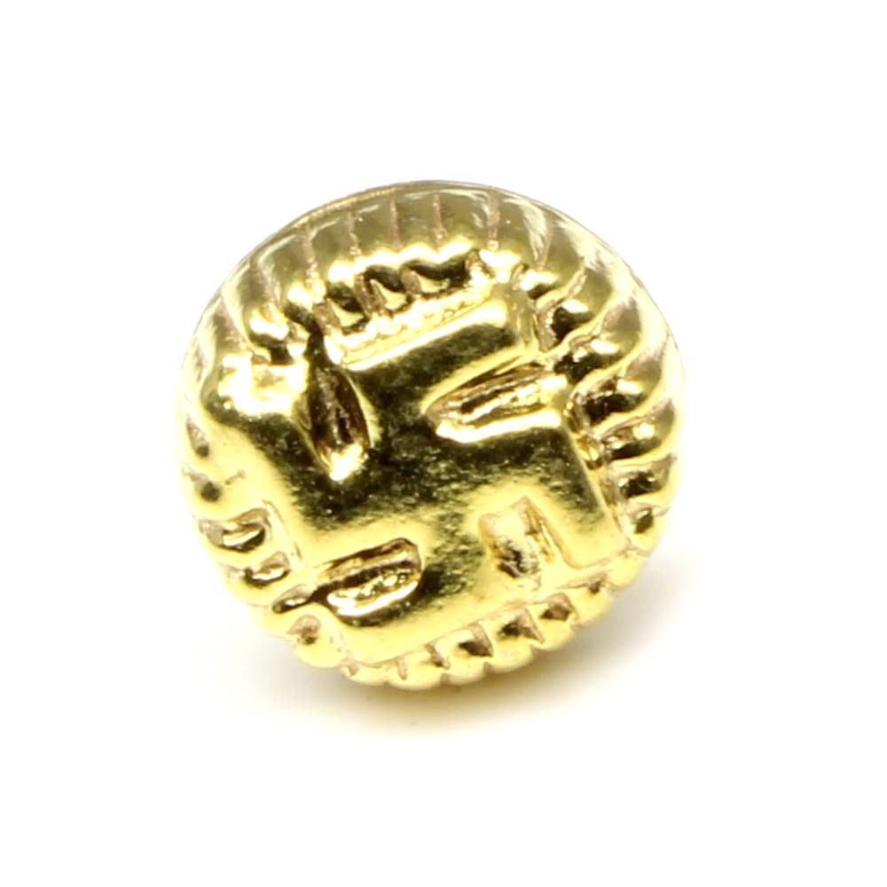 Indian Nose Stud, Gold plated nose ring, Push Pin nase stud 18g