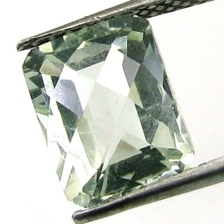 Superb 3.5Ct Natural Green Amethyst Cushion Checker Cut Gemstone
