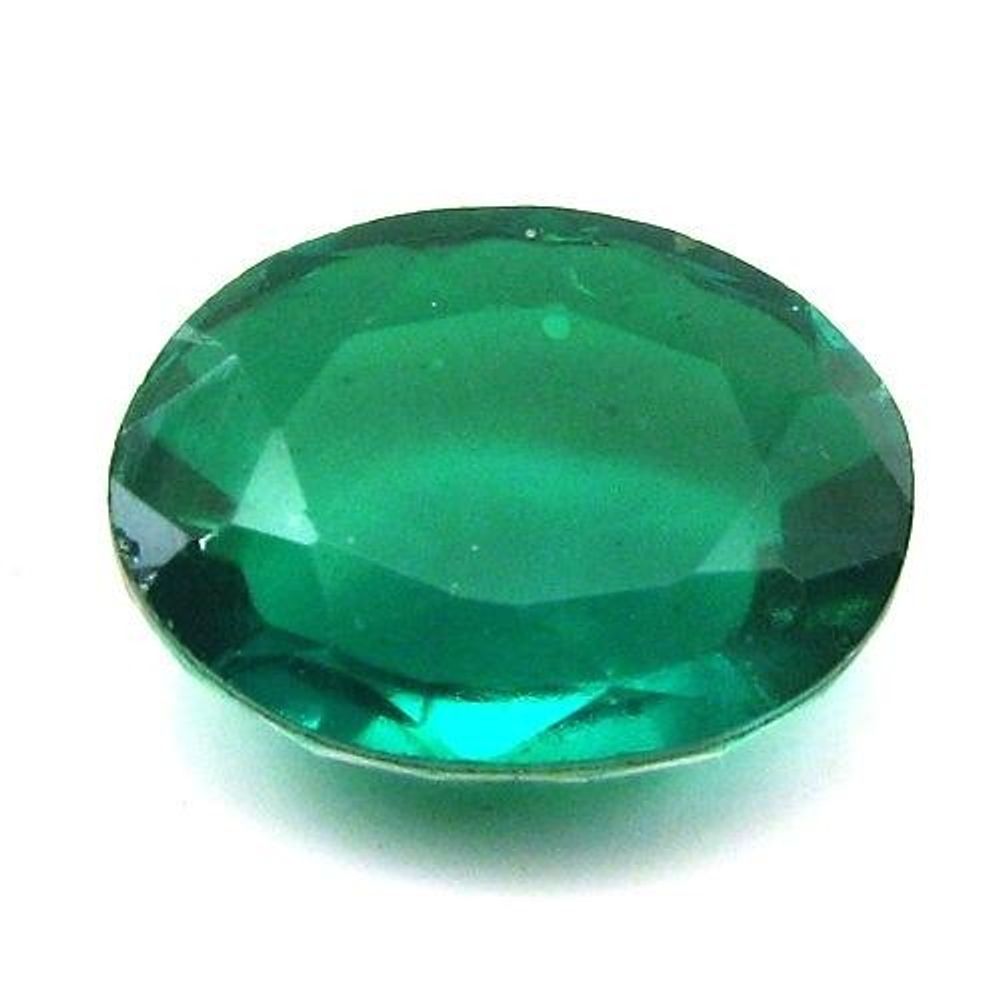 5.9Ct-Green-Emerald-Quartz-Doublet-Oval-Faceted-Gemstone