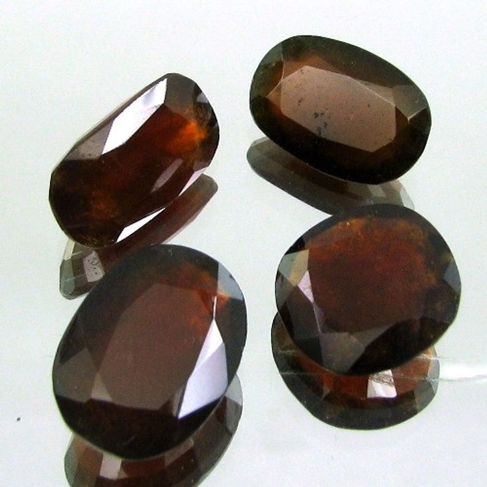 24Ct-4pc-Wholesale-Lot-Natural-Hessonite-Garnet-(GOMEDH)-Oval-Faceted-Gemstone