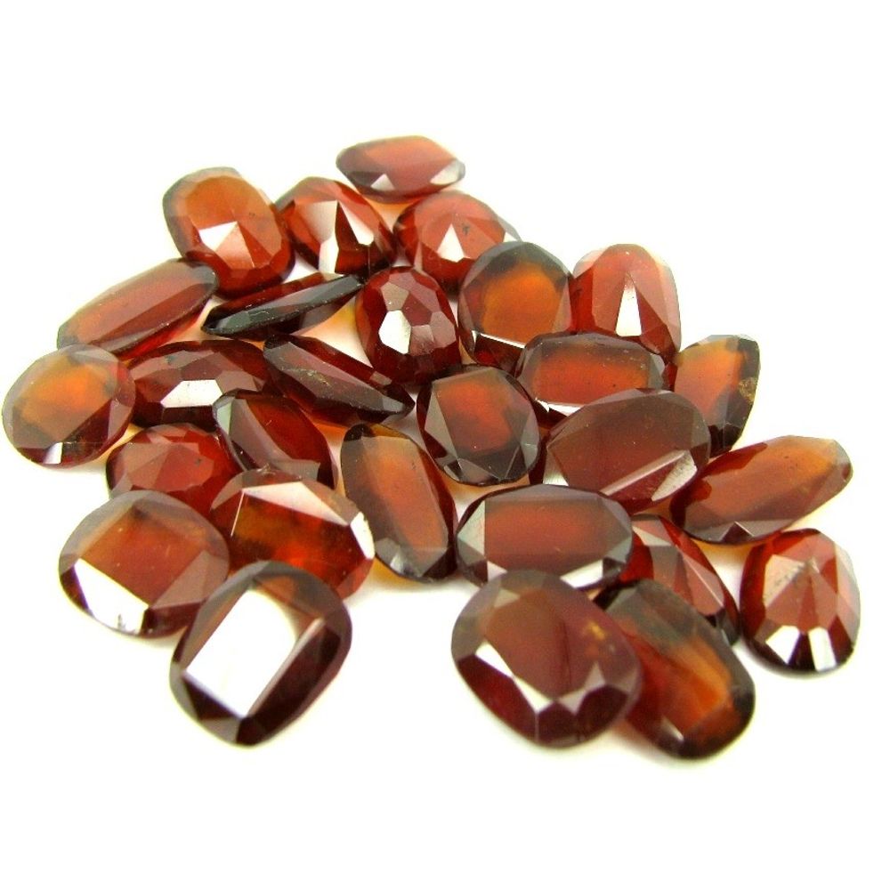 112Ct 28pc Wholesale Lot Natural Hessonite Garnet Gomedh Oval Faceted Gemstone