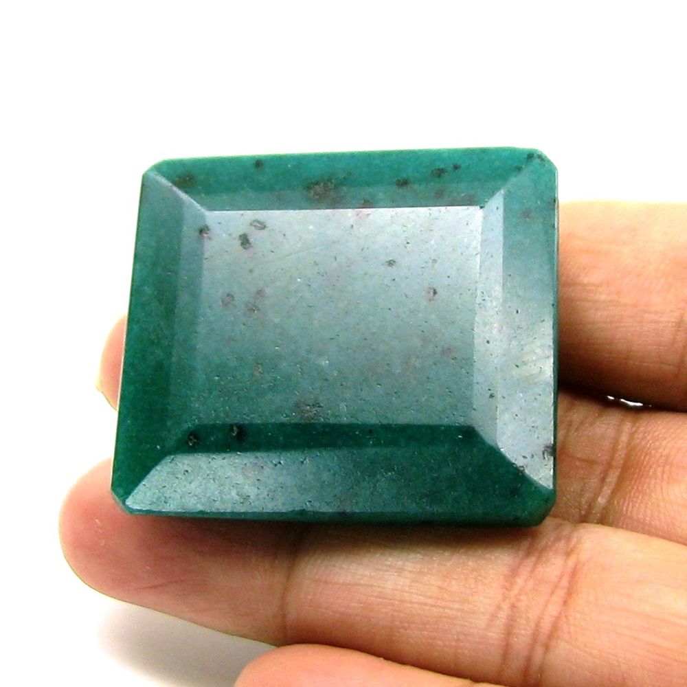 Huge 145.4Ct Natural Brazilian Green Quartz Gemstone in Emerald Color Rectangle