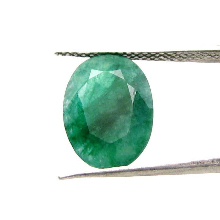 5.9Ct-Natural-Brazilian-Green-Emerald-Oval-Cut-Gemstone