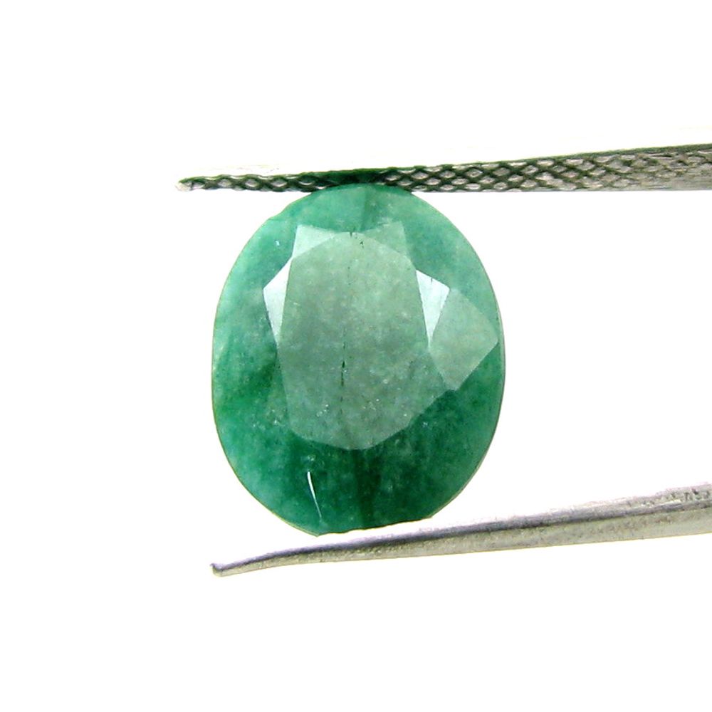 3.4Ct-Natural-Brazilian-Green-Emerald-Oval-Cut-Gemstone