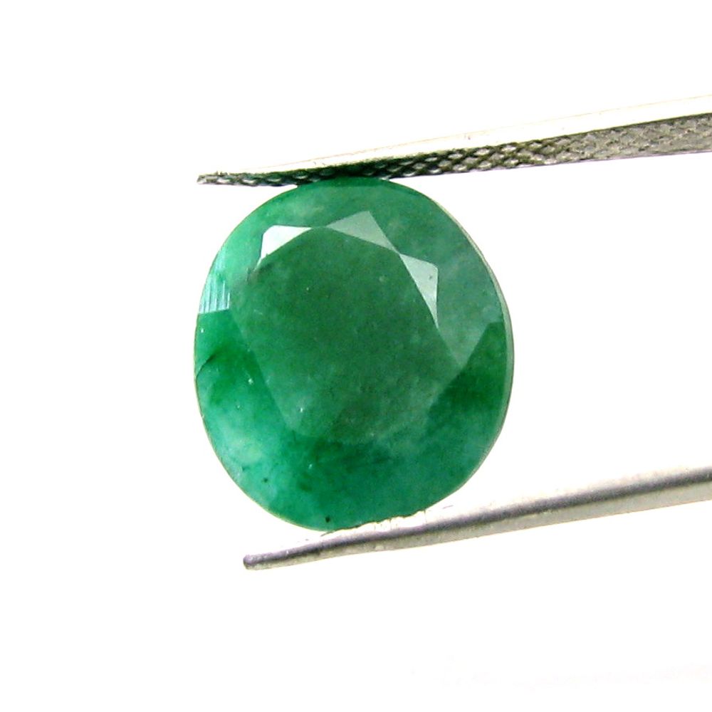 5.8Ct-Natural-Brazilian-Green-Emerald-Oval-Cut-Gemstone