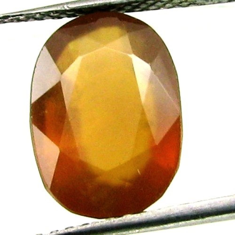 Certified 6.47Ct Natural Gomedh (Hessonite) Rectangle Faceted Gemstone