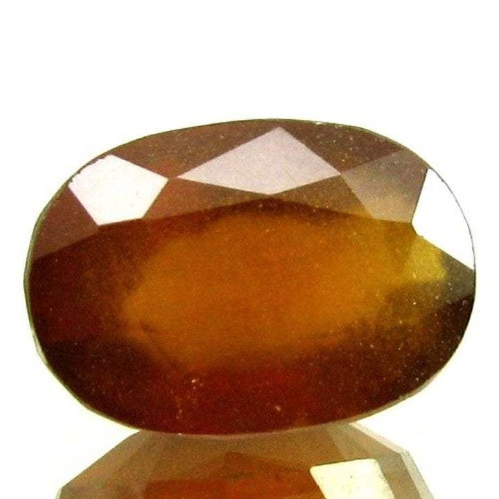 Certified-6.94Ct-Natural-Gomedh-(Hessonite)-Oval-Faceted-Gemstone