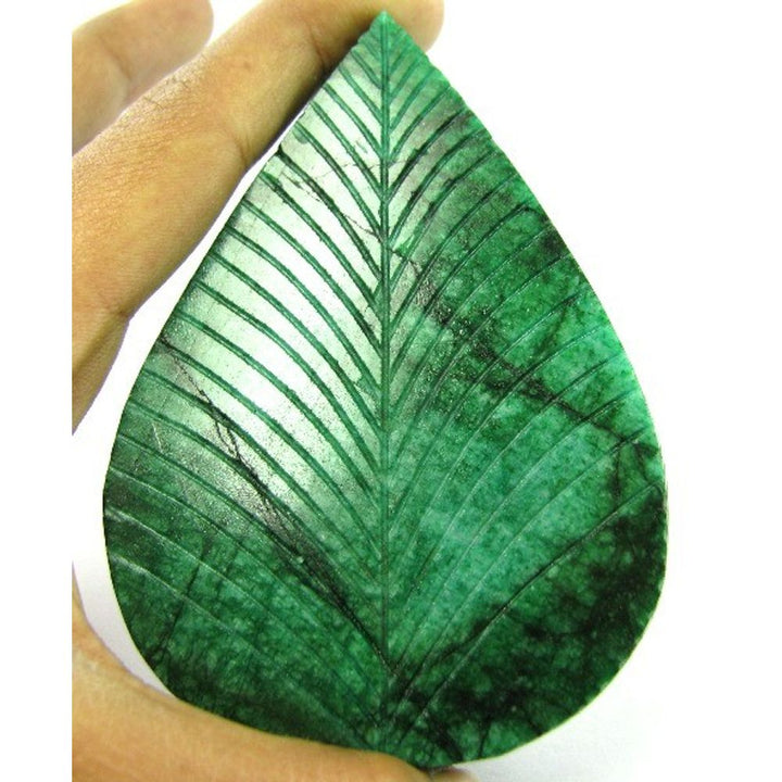 1596Cts Rare Huge Collectible Hand Carved Quality Natural GREEN Emerald Gemstone