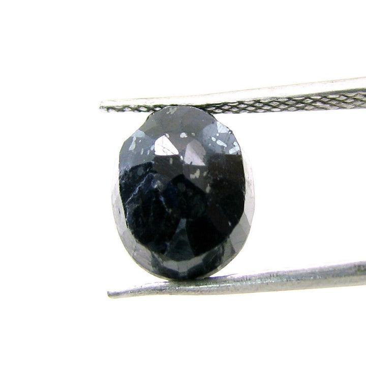 5.9Ct Blue Sapphire African Neelam Metal Inclusions Oval Natural Gemstone