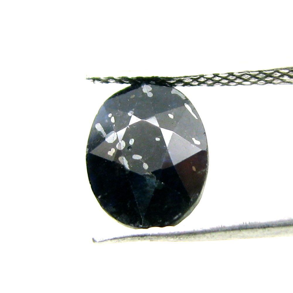 4.8Ct Blue Sapphire African Neelam Metal Inclusions Oval Natural Gemstone