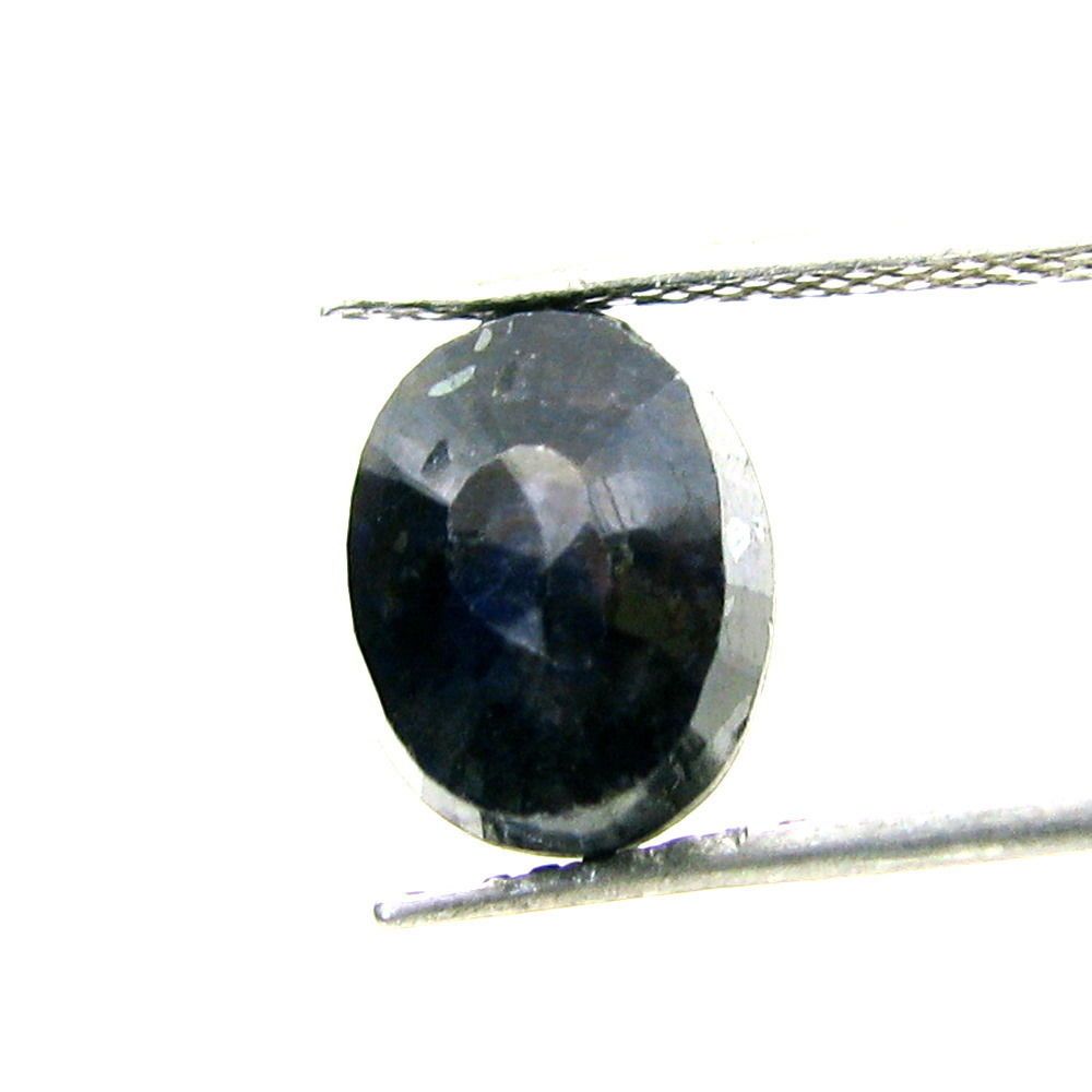 4.8Ct Blue Sapphire African Neelam Metal Inclusions Oval Natural Gemstone