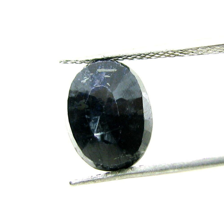 5.95Ct Blue Sapphire African Neelam Metal Inclusions Oval Natural Gemstone