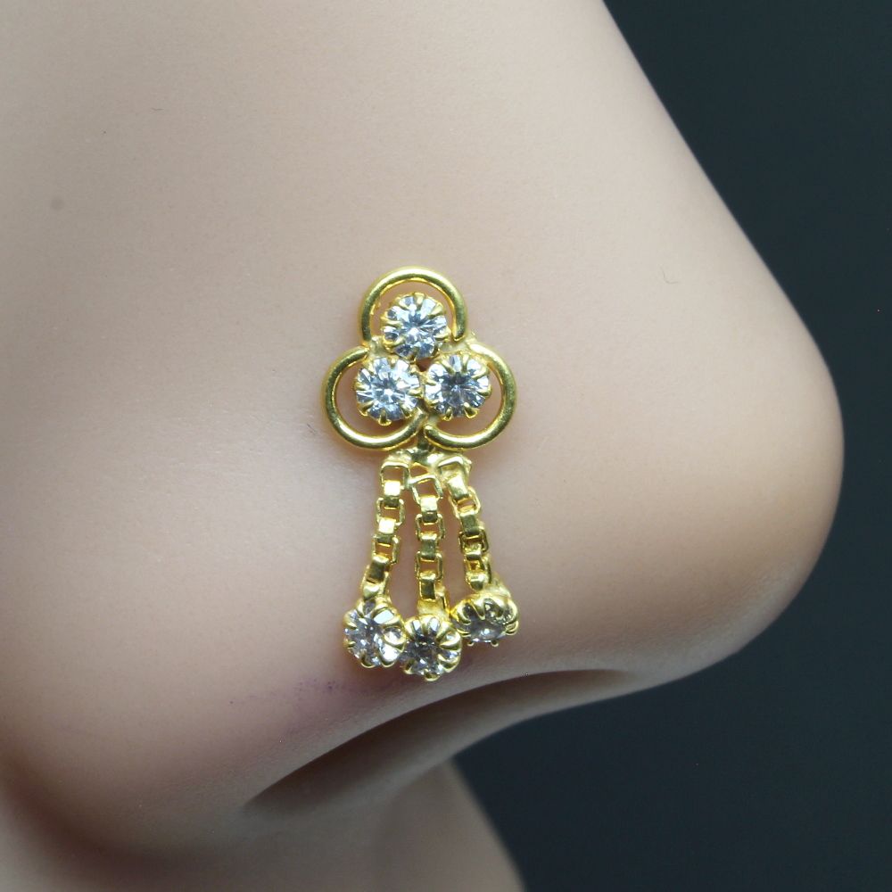 indian-dangle-nose-ring-white-cz-studded-gold-plated-corkscrew-nose-stud